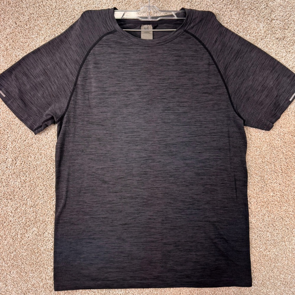 Vrst T-Shirt Mens Large Tech Charcoal Grey Space Dye EUC